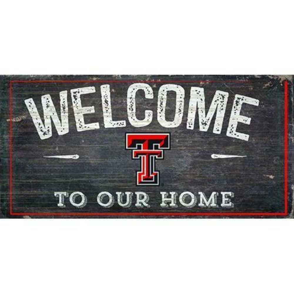 TEXAS TECH RED RAIDERS WOOD SIGNS 6"X12"